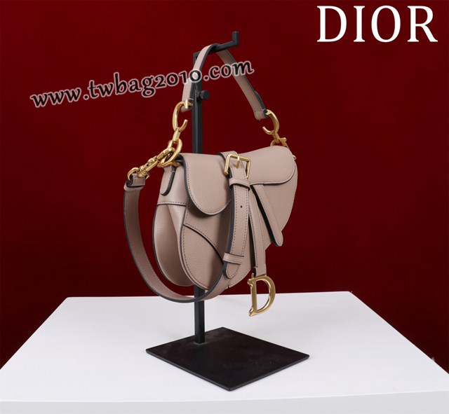 Dior专柜新款迪奥高仿原单长肩带大小号牛皮马鞍包手拎斜挎包 djfk1805